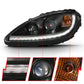 ANZO 2005-2013 Chevy Corvette Projector Plank Style Switchback H.L. Black Amber 121553