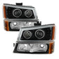 SPYDER xTune Chevy Silverado 03-06 Projector Headlights 4pcs - LED Halo - Black PRO-JH-CSIL03-SET-BK 9036774