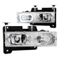 Anzo Chrome Led Halo Crystal Headlights 1992-1999 Chevy Suburban