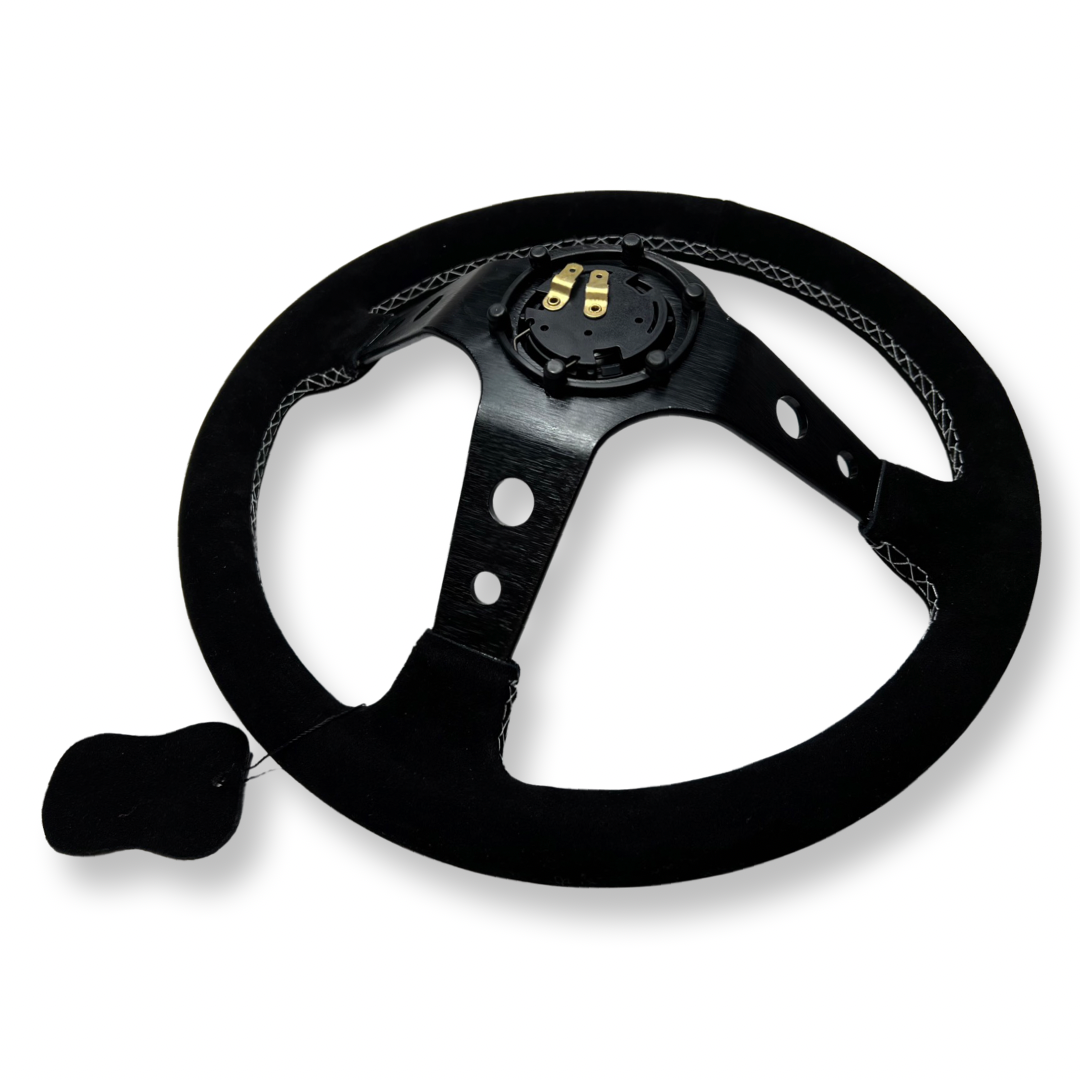 Universal Heartless 350mm 3"Deep Dish 6-Bolt Steering Wheel | 150 Entries