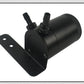 Aluminum Baffled 2 Port Oil Catch Can Reservoir + Mount Bracket