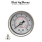 Fuel Pressure Regulator Gauge 0-160 Psi Bar Liquid Fill Chrome Fuel Oil Rail