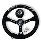 Suede Deep Dish Steering Wheel + Short Hub Adapter Kit For Dodge GM Buick Chevy