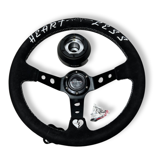 Suede Deep Dish Steering Wheel + Short Hub Adapter Boss Kit For Subaru BRZ FRS tC xB xD