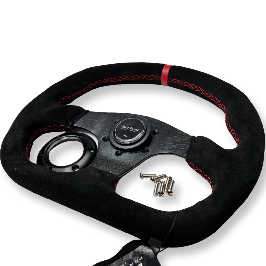 Short Hub Adapter + Suede Steering Wheel For 01-06 BMW 320 325 330 Z4 E90 E46H