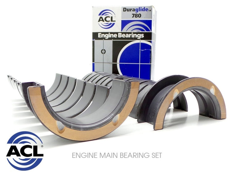 ACL 1967-1998 Chevy V8 267/305/327/350 .20mm Trimetal Oversized Main Bearing Set 5M909P-20