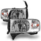 Anzo 1994-2001 Dodge Ram Crystal Headlights Chrome w/ LED