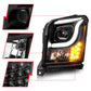 Anzo 15-17 GMC Yukon/Yukon XL Projector Headlights Black Housing/Clear Lens (w/ Light Bars) 111535