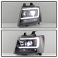 Spyder Chevy Suburban 1500/2500 07-14 Tahoe 07-14 LED Headlights Black PRO-YD-CSUB07V2PL-BK 5087515