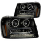 Anzo 2002-2009 Chevrolet Trailblazer Projector Headlights w/ Halo Black