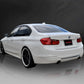 Corsa 12-14 BMW 335i Sedan RWD F30 3in Black Touring Dual Rear Single 3.5in Tip Cat-Back Exhaust 14937BLK