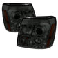 Spyder Cadillac Escalade 02-06 Projector Halogen Model- LED Halo DRL Smke PRO-YD-CE02-DRL-SM 5038067