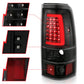 ANZO 1999-2002 Chevy Silverado 1500 LED Taillights Plank Style Black w/Clear Lens 311330