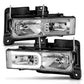 ANZO 1999-2000 Cadillac Escalade Crystal Headlights 111499