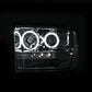 Anzo 2005-2007 Ford Excursion Projector Headlights w/ Halo Chrome w/ LED St