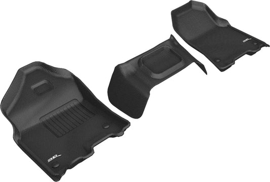 3D MAXpider 2019-2020 Dodge Ram 1500 Crew Cab/Quad Cab Kagu 1st Row Floormat - Black L1DG02711509