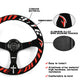 Have Faith Infiniti G35 G37 Suede 3"Deep Dish Steering Wheel + Quick Release Short Hub Adapter