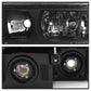 SPYDER xTune 02-06 Chevy Avalanche w/Cladding OEM Bumper Light & Headlights - (BLACK) (HD-JH-CAVA02-SET-BK) 9040641