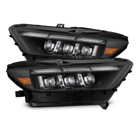 AlphaRex 15-17 Ford Mustang NOVA LED Proj Headlights Black w/Activ Light/Seq Signal/Switch DRL 880262 *Discontinued