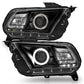 Anzo 2010-2014 Ford Mustang Projector Headlights w/ Halo Black (CCFL)