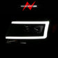 ANZO 2004-2008 Ford  F-150 Projector Headlights w/ Light Bar Black Housing 111541