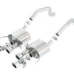 Borla 15 Chevy Corvette C7 ZO6 6.2L w/o AFM w/ NPP ATAK Quad RD RL IC Tips Center Rear Exit Exh 11903