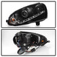 Spyder Volkswagen GTI 06-09/Jetta 06-09 Halogen Model Only - DRL Black PRO-YD-VG06-DRL-BK 5017505
