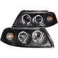 Anzo 2001-2005 Volkswagen Passat Projector Headlights w/ Halo Black