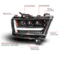ANZO 19-24 RAM 1500 (New Body/OE Halogen) Full LED Proj Headlights DRL/SeqSig Black - Pass. Side 111628A-R