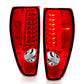 ANZO 2004-2012 Chevrolet Colorado/ GMC Canyon LED Tail Lights w/ Light Bar Chrome Housing Red/Clear 311384
