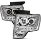 Anzo 2009-2014 Ford F-150 Projector Headlights w/ Halo Chrome (CCFL) G2