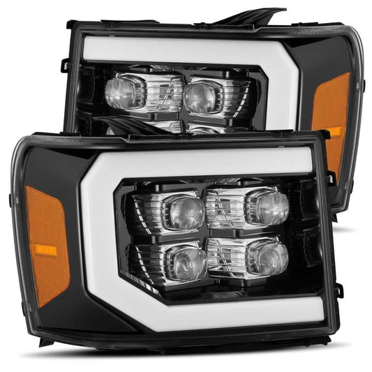 AlphaRex 07-13 GMC 1500HD NOVA LED Proj Headlights Plank Style Chrome w/Activ Light/Seq Signal/DRL 880608 *Discontinued