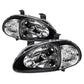 SPYDER Xtune Honda Del Sol 93-97 1Pc Crystal Headlights Black HD-ON-HDEL93-1P-BK 5014207