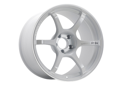 Advan RG-4 18x9.5 +45 5-120 Racing White Metallic & Ring Wheel