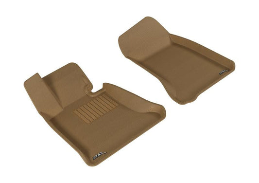 3D MAXpider 2004-2010 BMW 5 Series E60 Kagu 1st Row Floormat - Tan L1BM05011502