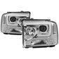 Spyder 05-07 Ford F250/350/450 SD Ver 2 Proj Headlights - Light Bar DRL - Black PRO-YD-FS05V2-LB-C 5084682