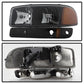 SPYDER xTune GMC Sierra 99-06 /Yukon 00-06 Crystal Headlights & Bumper Lights - Black HD-JH-GS99-AM-SET-BK 9037474