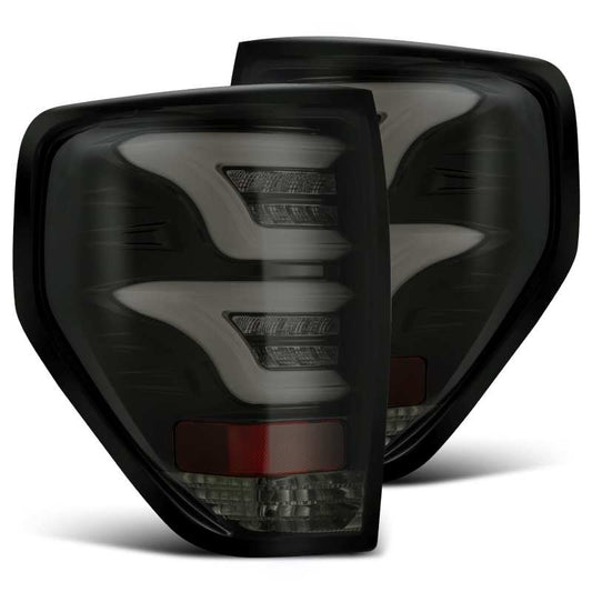 AlphaRex 09-14 Ford F-150 (Excl Flareside Truck Bed Models) PRO-Series LED Tail Lights Jet Black 650010 *Discontinued