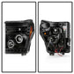 Spyder Ford Super Duty 11-16 Projector Headlights LEDHalo DRL All Black PRO-YD-FS11-HL-BKV2 5086013
