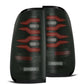 AlphaRex 97-03 Ford F150 / 99-16 Ford F250/F350/F450/F550 LUXX-Series LED Tail Lights - Black/Red 658003 *Discontinued