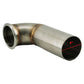 3" Downpipe V Band Turbo 304 Stainless 90 3.55 inch/90mm OD Exhaust Flange O2 Bung Garrett Turbo