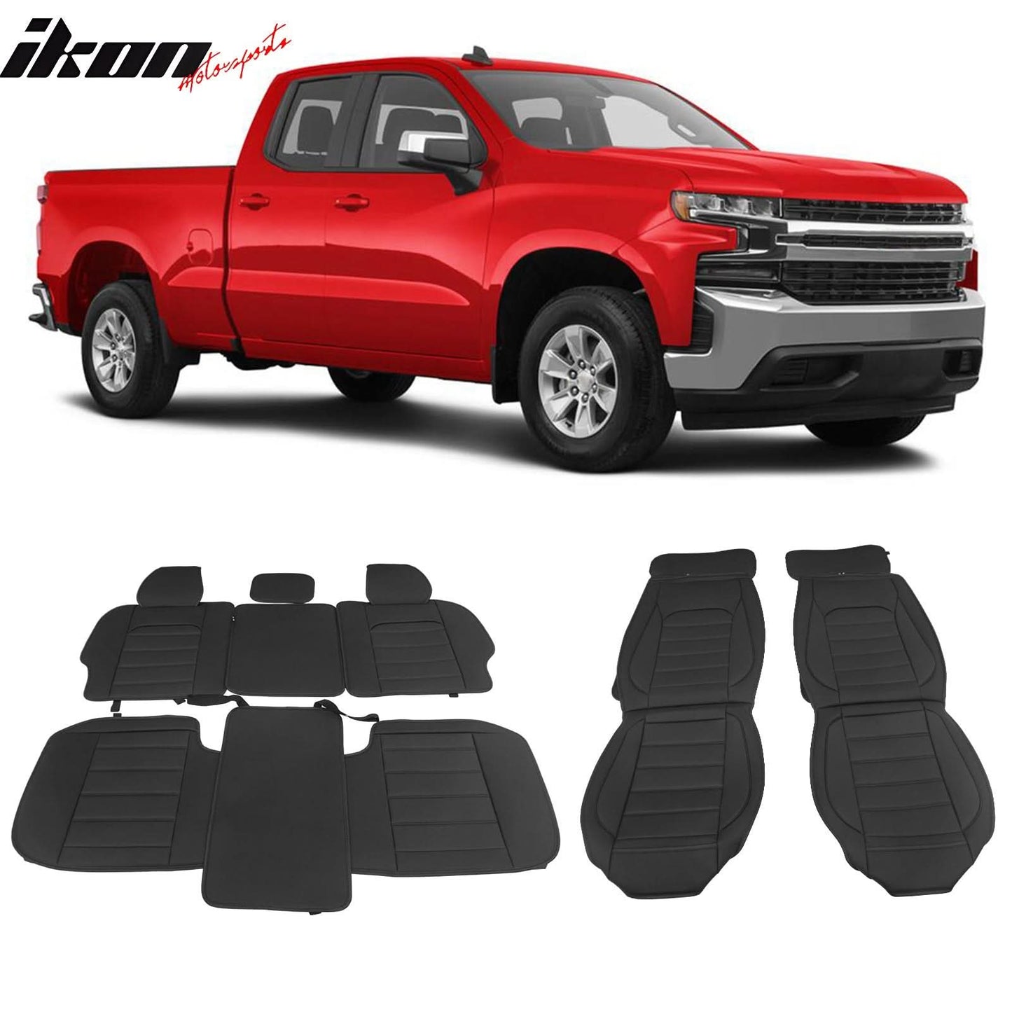 2007-2023 Silverado 1500/2500HD/3500HD Car Seat Covers w/ Pocket