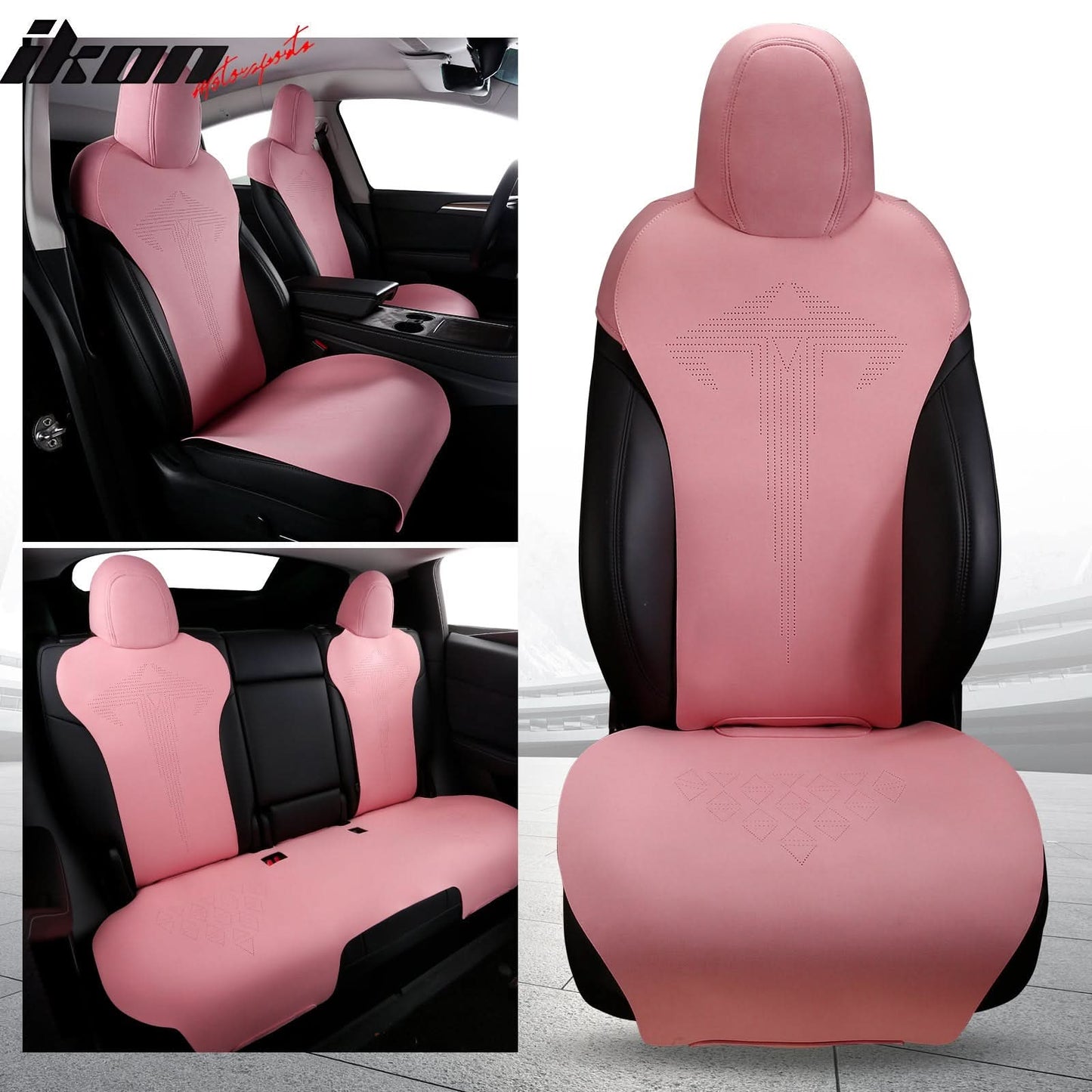 2017-2023 Tesla Model 3 Seat Covers Cushions V1 Suede Leather