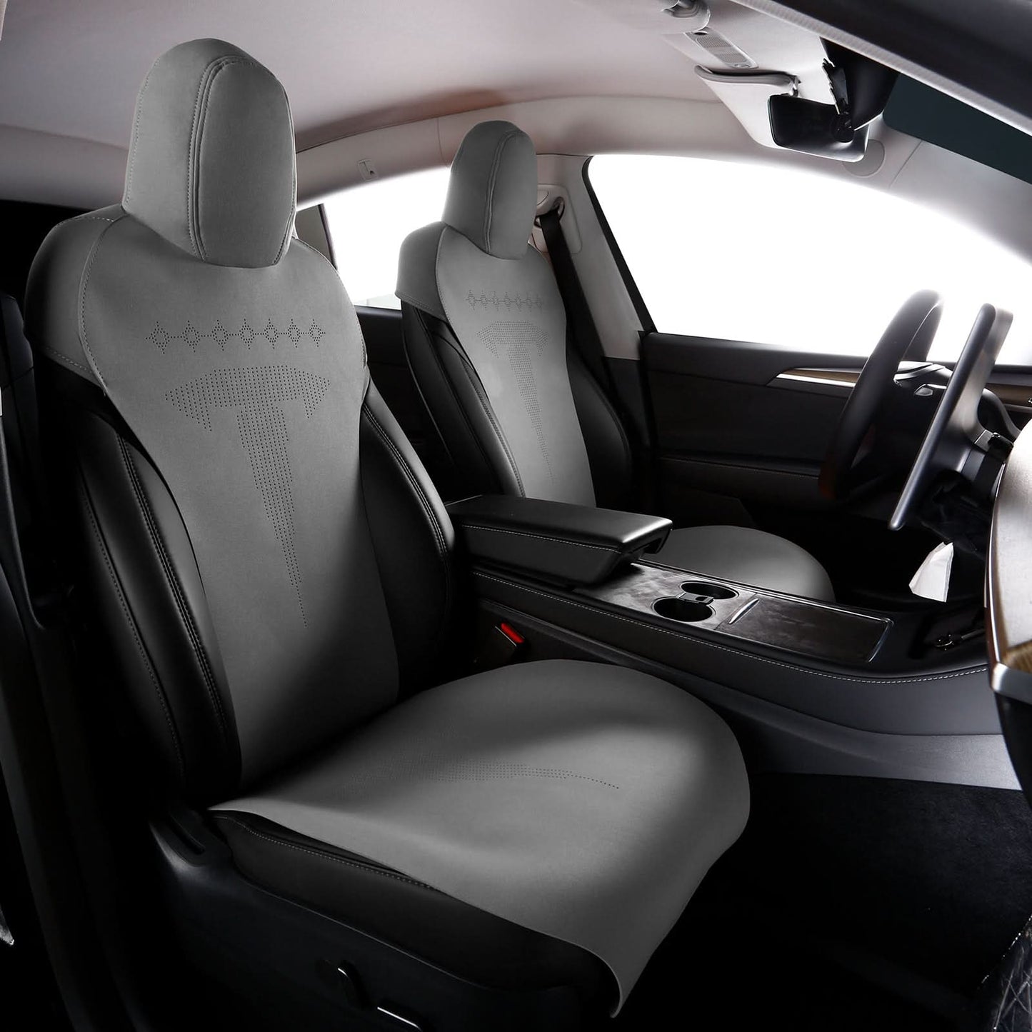 2020-2024 Tesla Model Y Seat Covers Cushions V2 Suede Leather