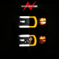ANZO 14-15 Chevy Silverado 1500 Black Dual Switchback+Sequential LED Tube Sq. Projector Headlights 111617