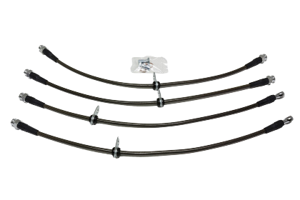 AMS Performance 08-15 Mitsubishi EVO X Stainless Steel Brake Lines (4 Lines)