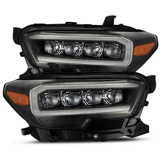 AlphaRex 16-20 Toyota Tacoma NOVA LED Projector Headlights Plank Style Black w/Activation Light 880707 *Discontinued