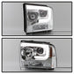 Spyder 05-07 Ford F250/350/450 SD Ver 2 Proj Headlights - Light Bar DRL - Black PRO-YD-FS05V2-LB-C 5084682