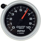 AutoMeter Tachometer Gauge 10K RPM 3 3/4in Pedestal w/Ext. Shift-Light - Black Dial/Black Case 233908
