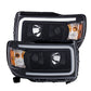 Anzo GMC Canyon 15-18 Projector Plank Style Headlight Black W/ Amber